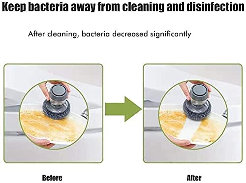 Soap Dispensing Dish Brush with Built-in Liquid Storage for Kitchen Cleaning