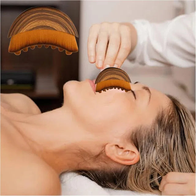 Facial Lymphatic Drainage Brush – Soft Bristle Skin Sculpting & Contour Tool for Radiance & Firmness