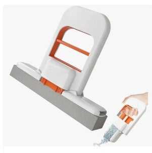 Portable Mini Foldable Mop with Squeeze Handle – Compact Hand-Free Cleaning Sponge Mop for Kitchen, Bathroom & Desk (Pack of 1)