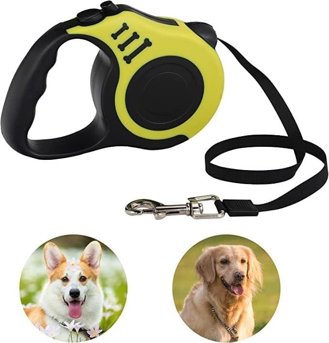 5-Meter Extra Long Retractable/Strap Leash for Dogs & Cats - Multicolor
