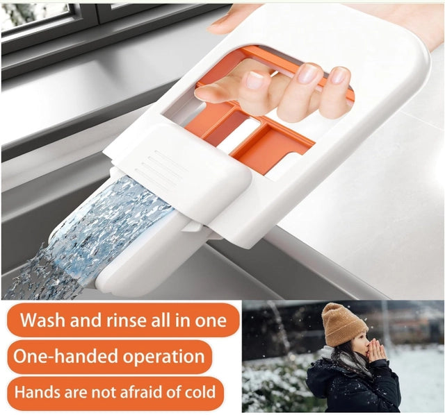 Portable Mini Foldable Mop with Squeeze Handle – Compact Hand-Free Cleaning Sponge Mop for Kitchen, Bathroom & Desk (Pack of 1)