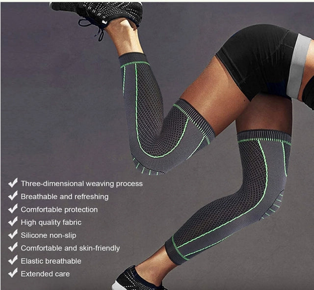 Compression Knee & Calf Support Sleeve (2pcs) – Pain Relief & Athletic Recovery