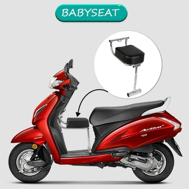 Portable Baby Seat for Scooters | Safe & Comfortable Front Child Chair with Safety Harness