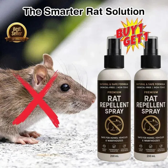 Herbal Rat & Rodent Repellent Spray for Home & Car (Pack of 3)